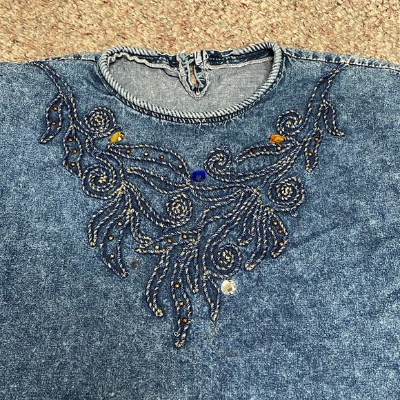 Vintage 90s denim top - Picture 2 of 5